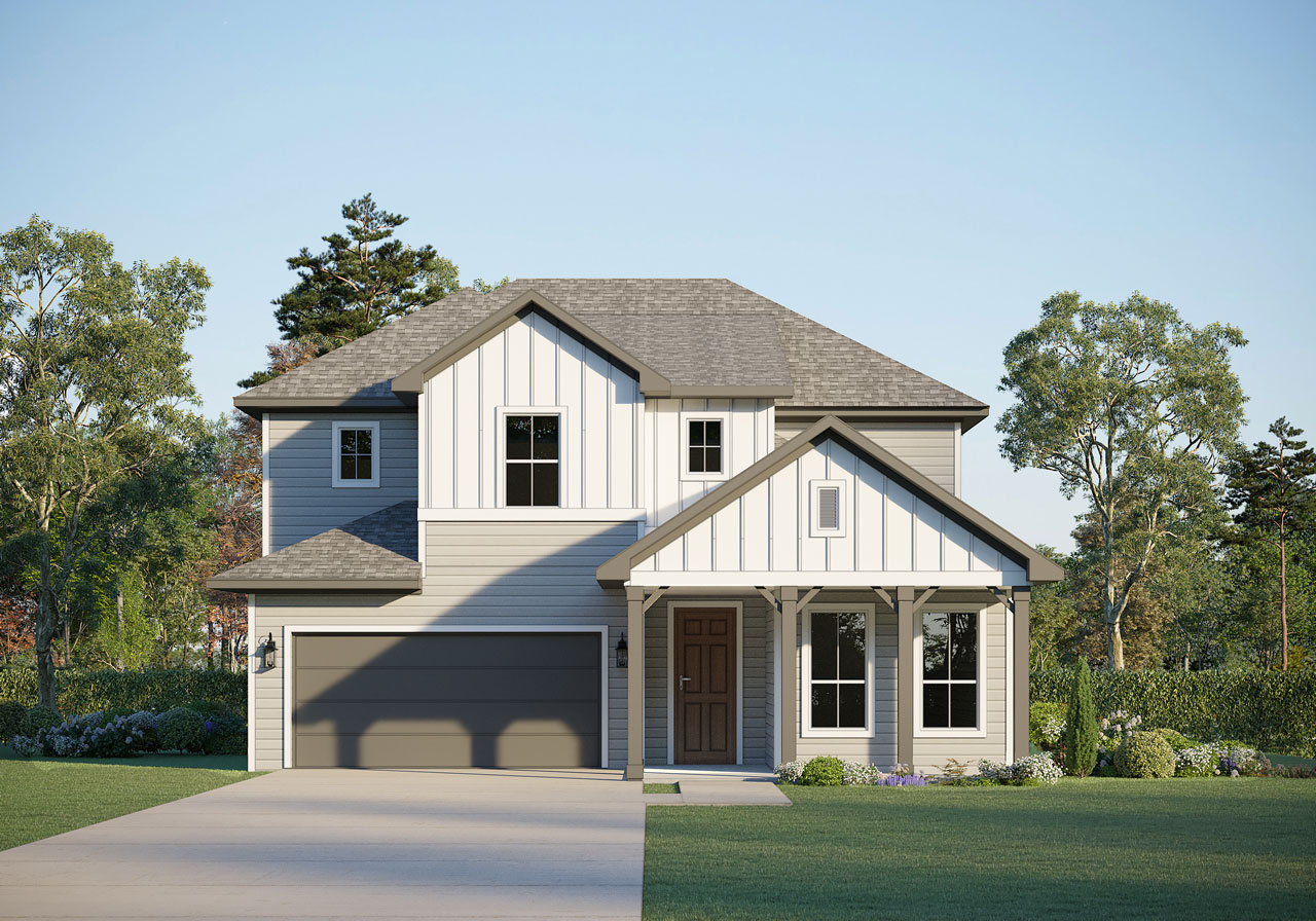 Rendering image of upscale Wilson floor plan from our Freedom series, C elevation