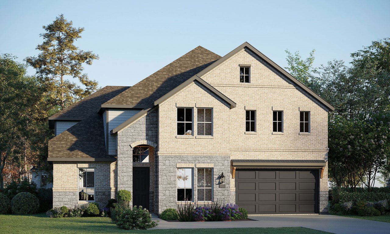 Harrison Elevation A- uncropped luxury 2-story new home construction