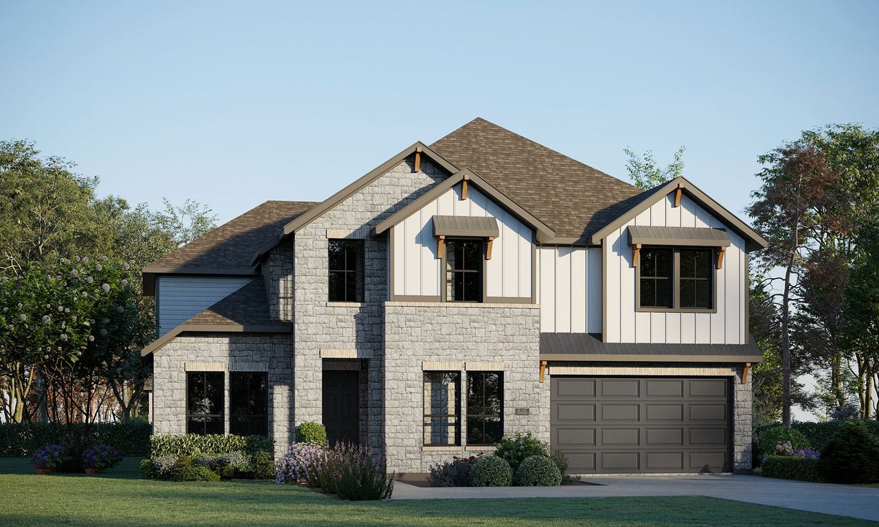 Rendering image for upscale Harrison floor plan, elevation B