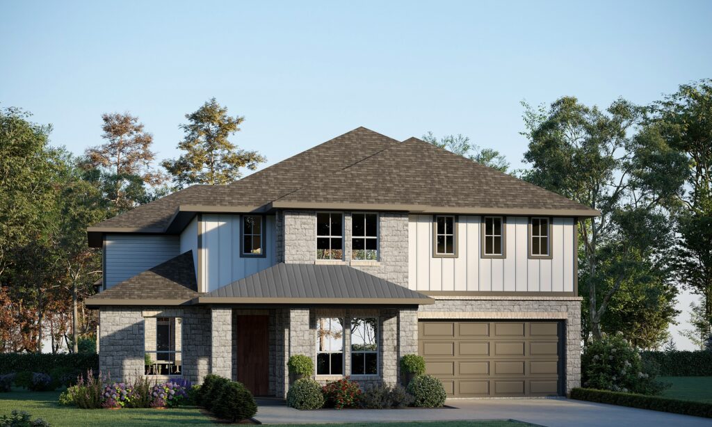 The Harrison from our premium Pinnacle Series, is a 2-story home with 5 bedrooms, 3.5 bathrooms, and a 3-car garage.