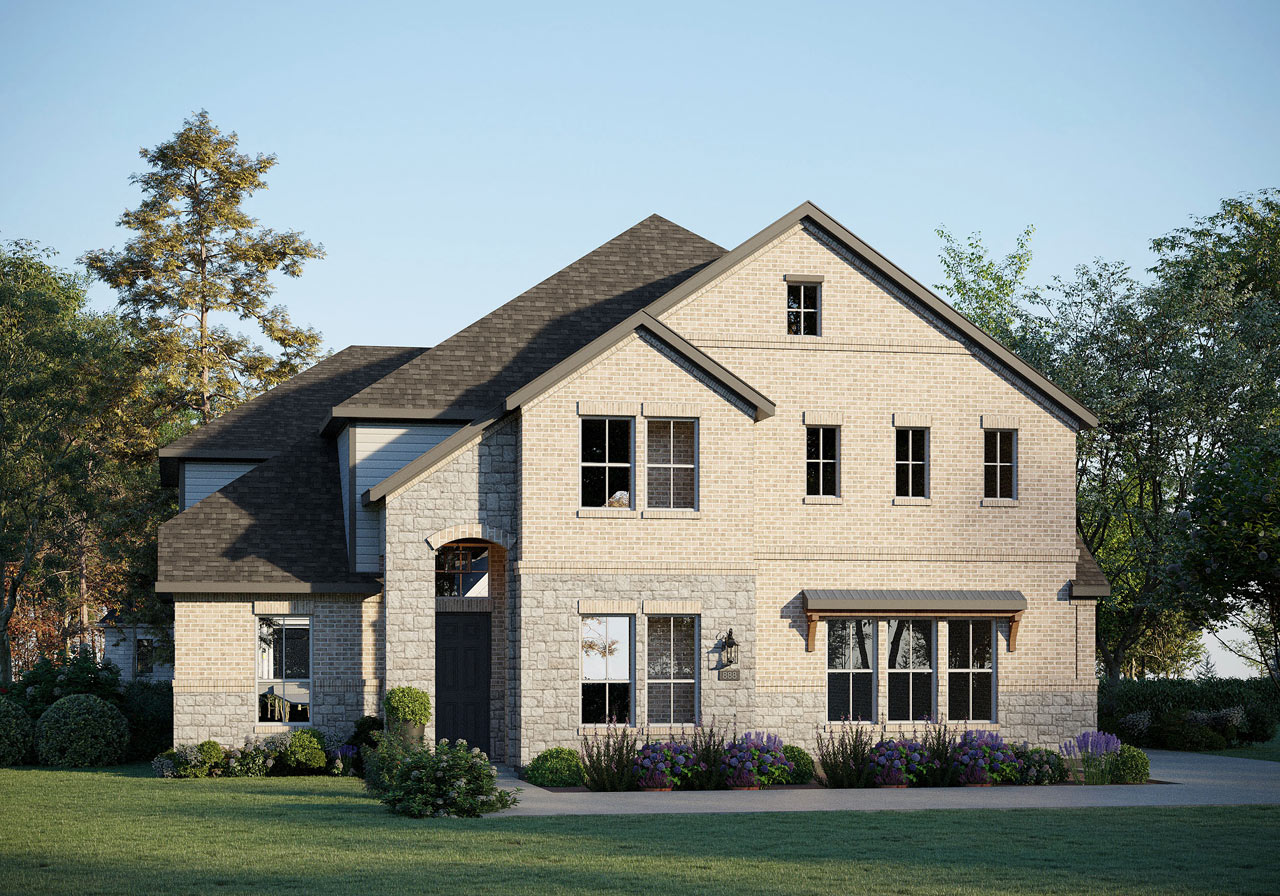 The Harrison from our premium Pinnacle Series, is a 2-story home with 5 bedrooms, 3.5 bathrooms, and a 3-car garage.