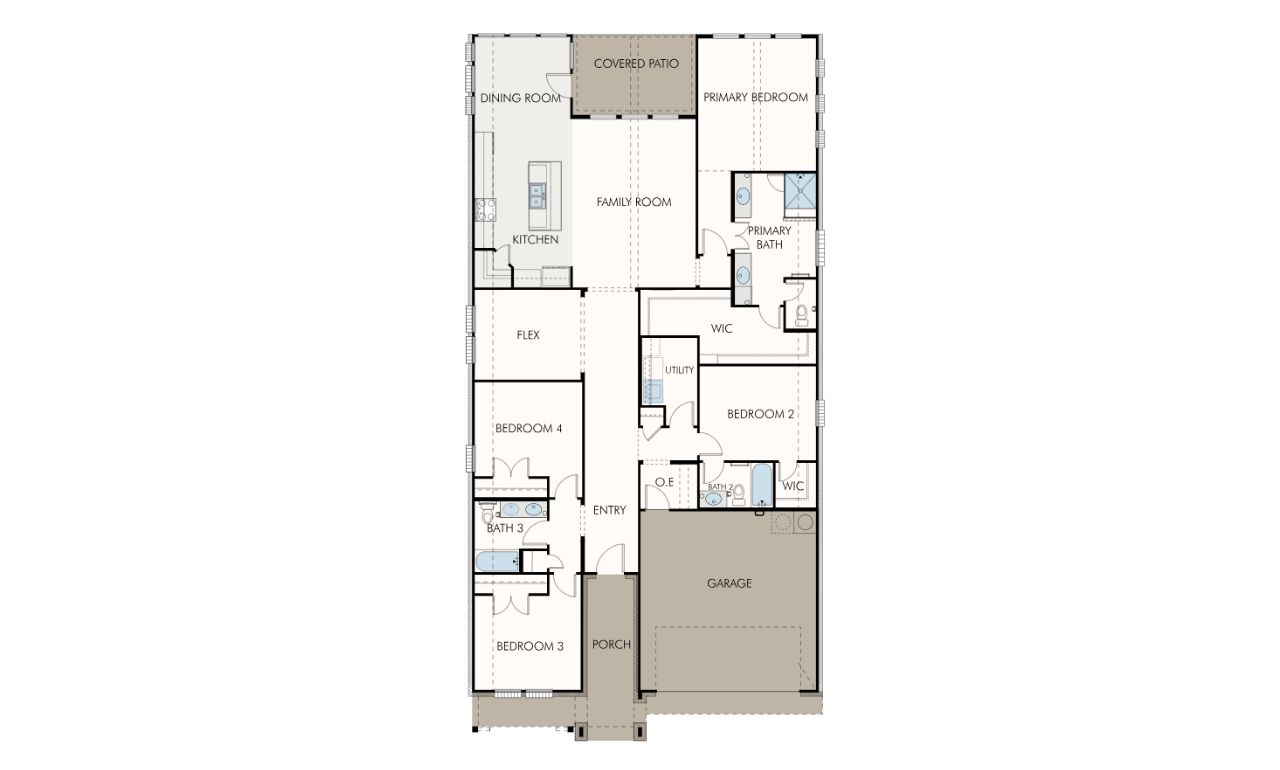 Adams floor plan layout, one bedroom home, custom home builder, luxury upscale home builder