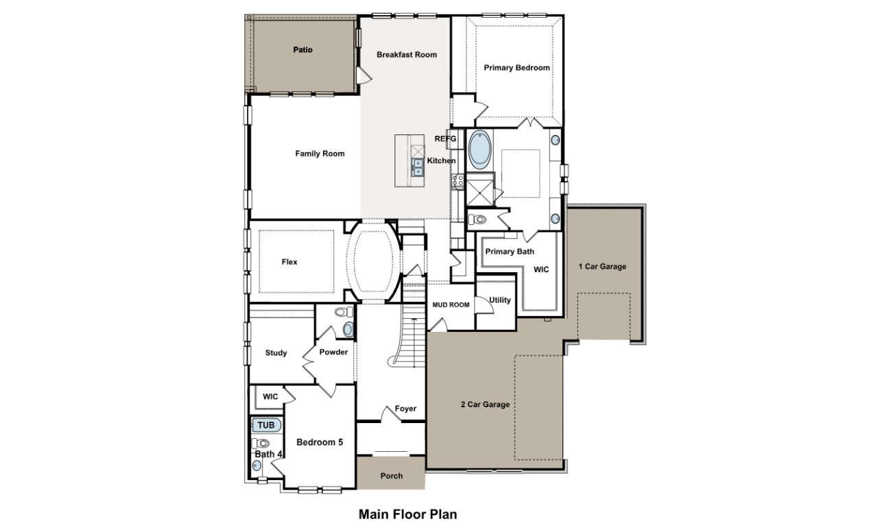 Kennedy Floor Plan layout, 3-car garage, luxury home, oversized lot in Mansfield Texas