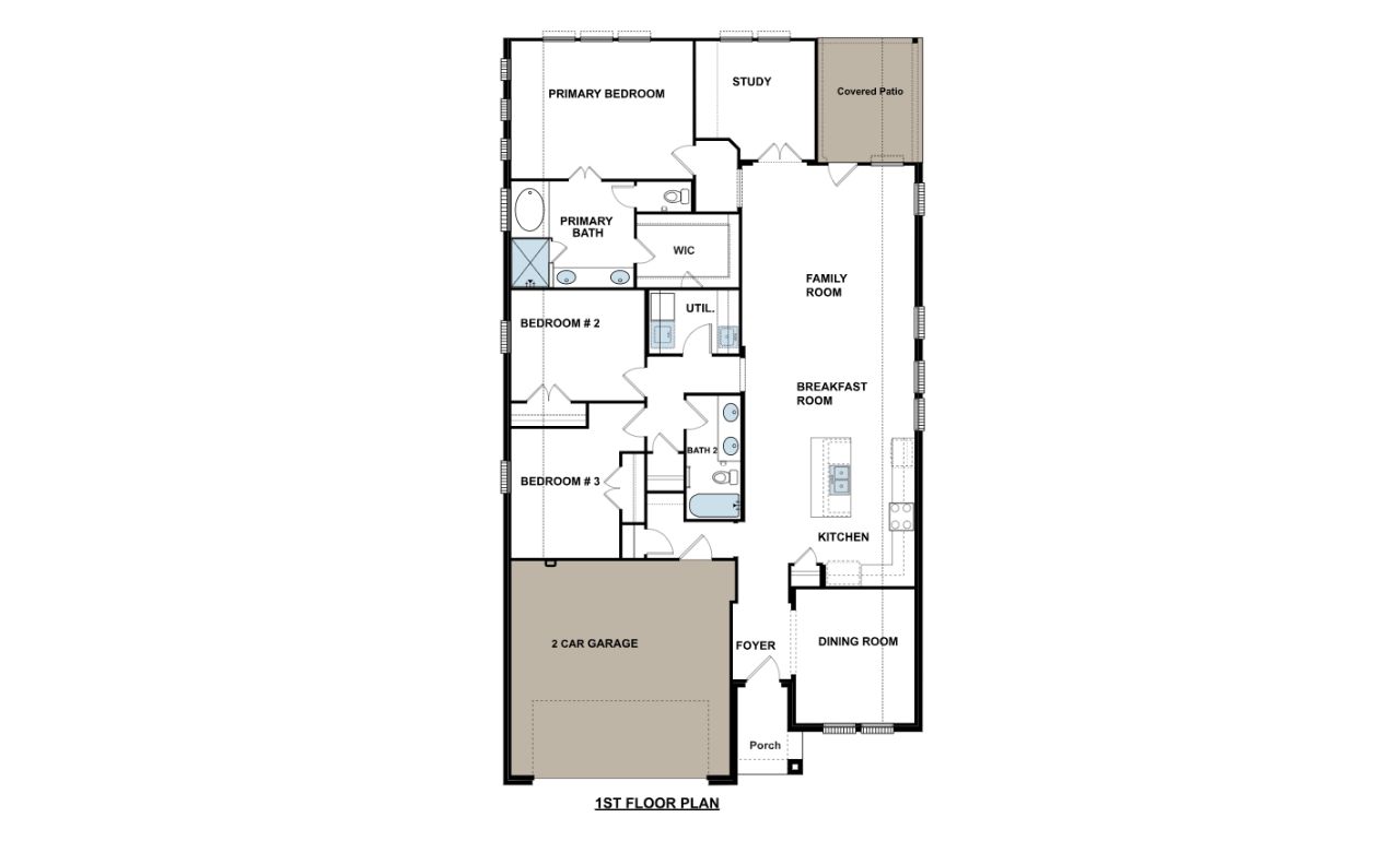 Monroe one story floor plan luxury new home construction, freedom series