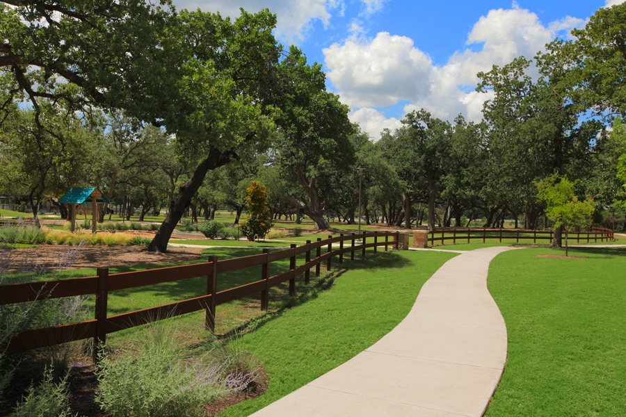 Parmer Ranch Amenities, Walking trail, greenery, master planned community